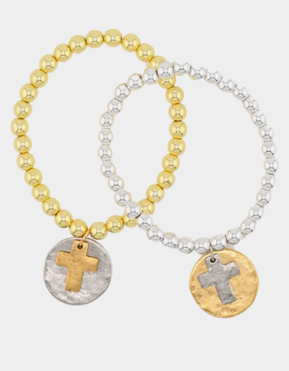 Julio Designs | Disc Charm Bracelet-Cross