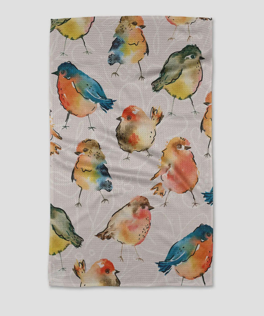 Geometry Tea Towel-Tweet Tweet