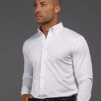 Quattro Flex Dress Shirt with Button
Down Collar