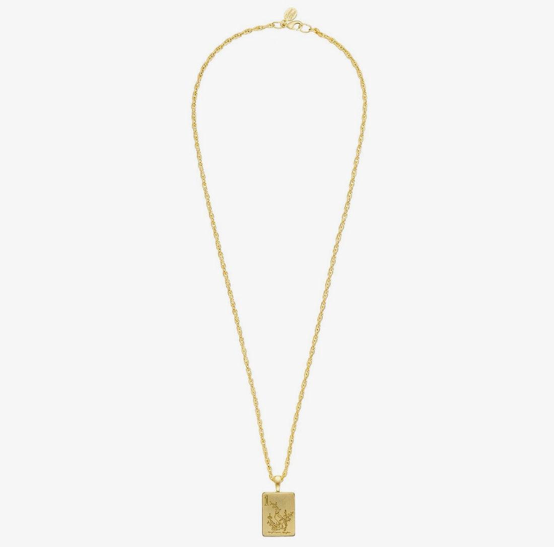 Susan Shaw | 1 Bam Bird Mahjong Tile Long Necklace