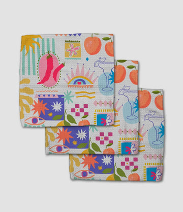 Geometry Italian Picnic  Dishcloth Set