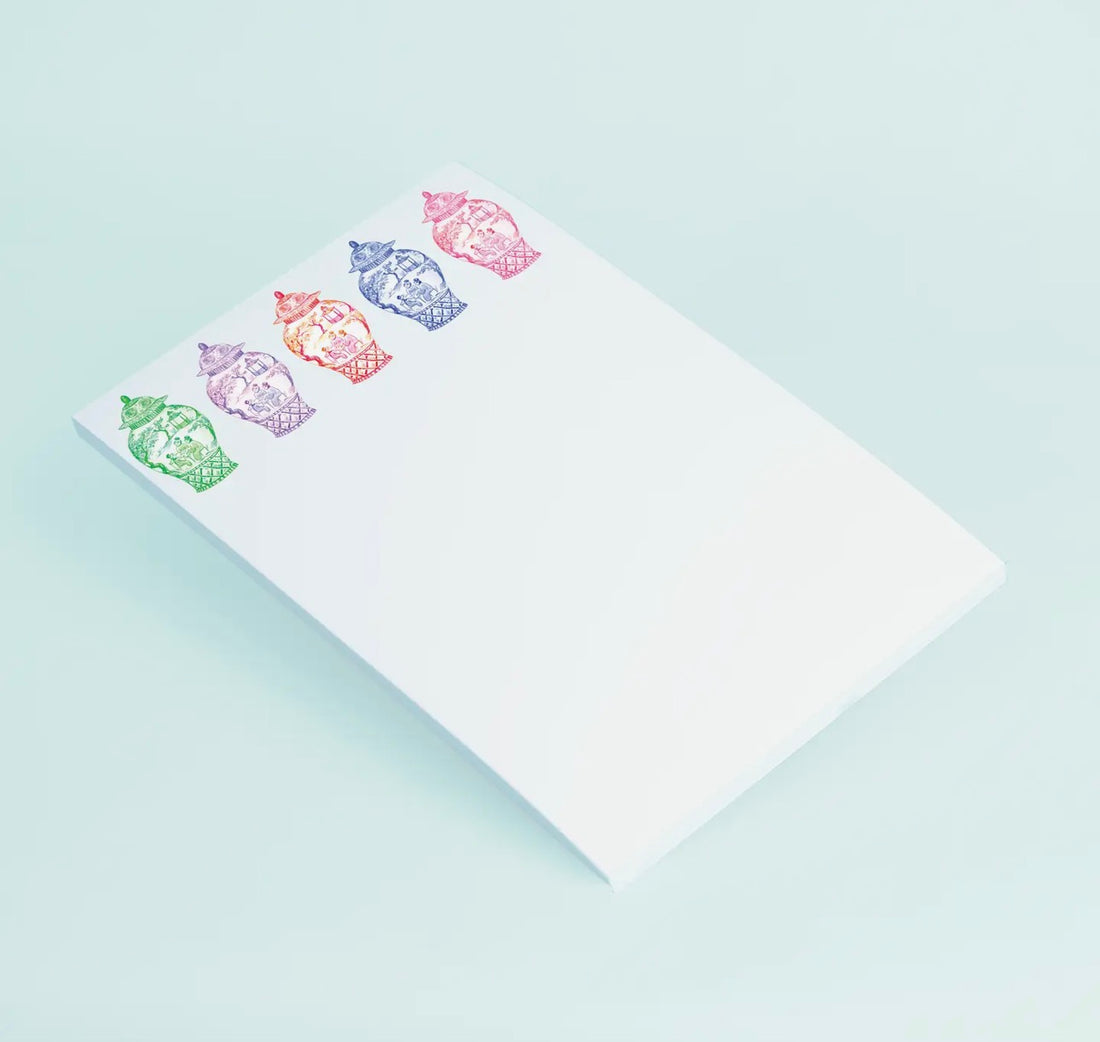 Colorful Ginger Jars Notepad
