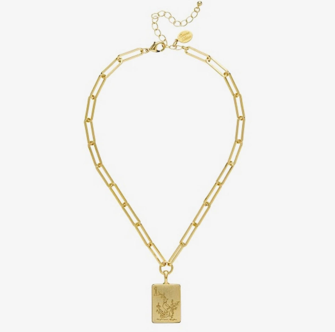 Susan Shaw | 1 Bam Bird Mahjong Tile
Paperclip Necklace