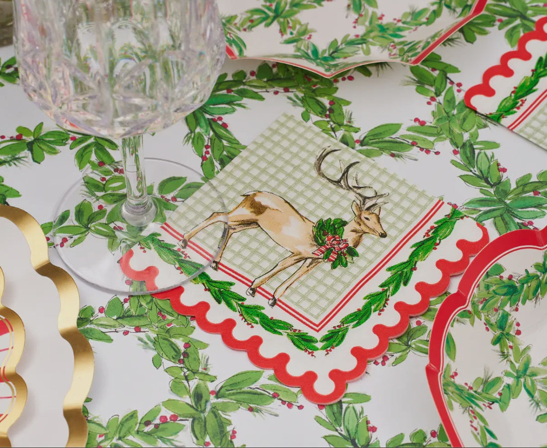 Sophistiplate Holly Berry Cocktail Napkins