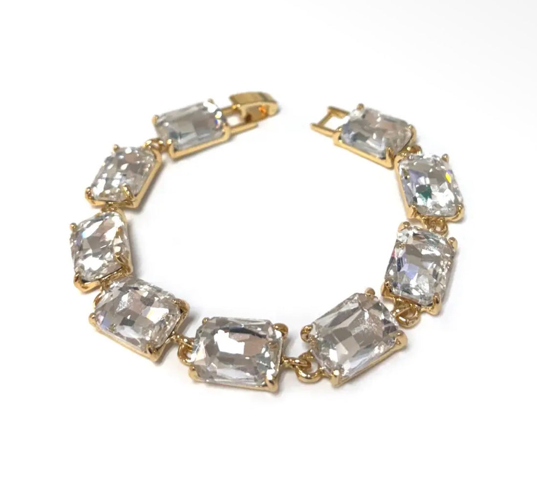 Emerald Cut Linked Bracelet-9 Colors!