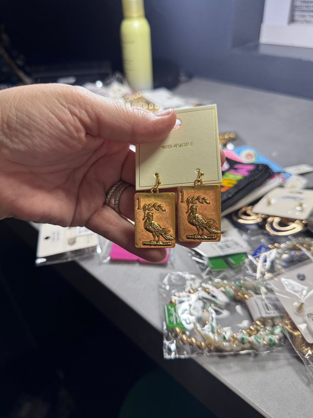 Mahjong Tile Earrings
