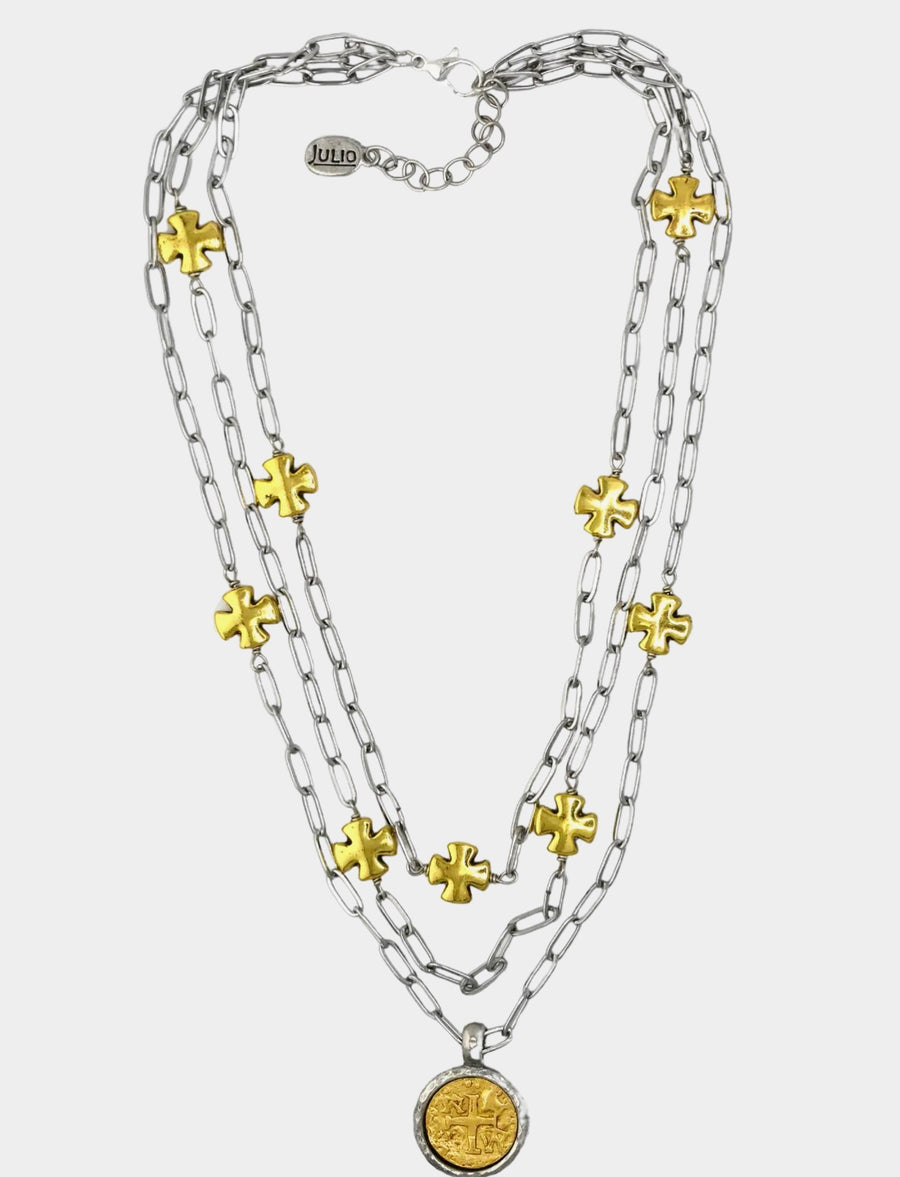 Julio Designs | Opelika Necklace-Silver – The Shoppe at Coldwater