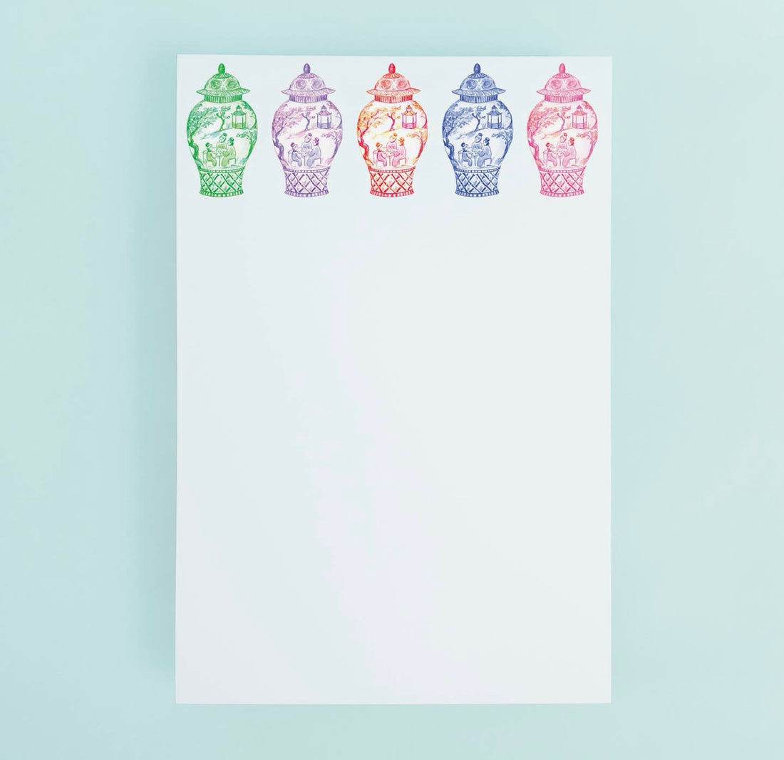 Colorful Ginger Jars Notepad