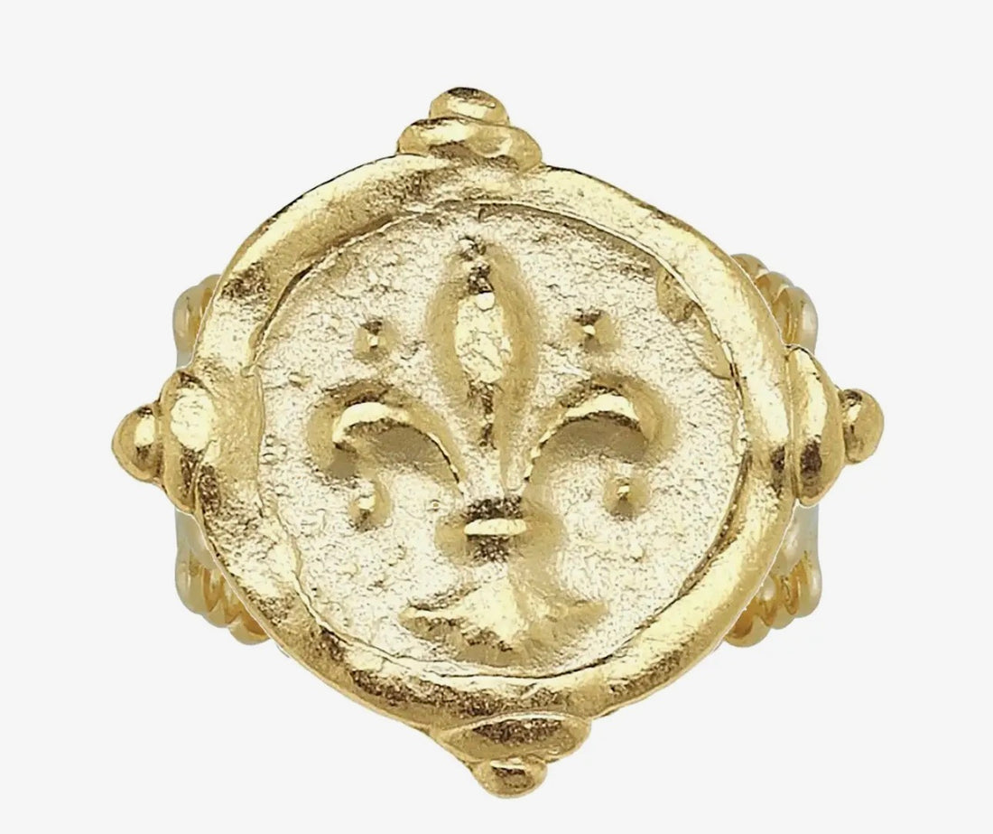 Susan Shaw | Fleur De Lis Ring-Adjustable