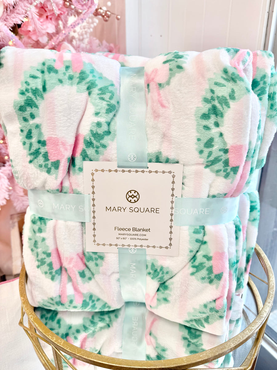 Mary Square Blanket-Rosy Wreaths