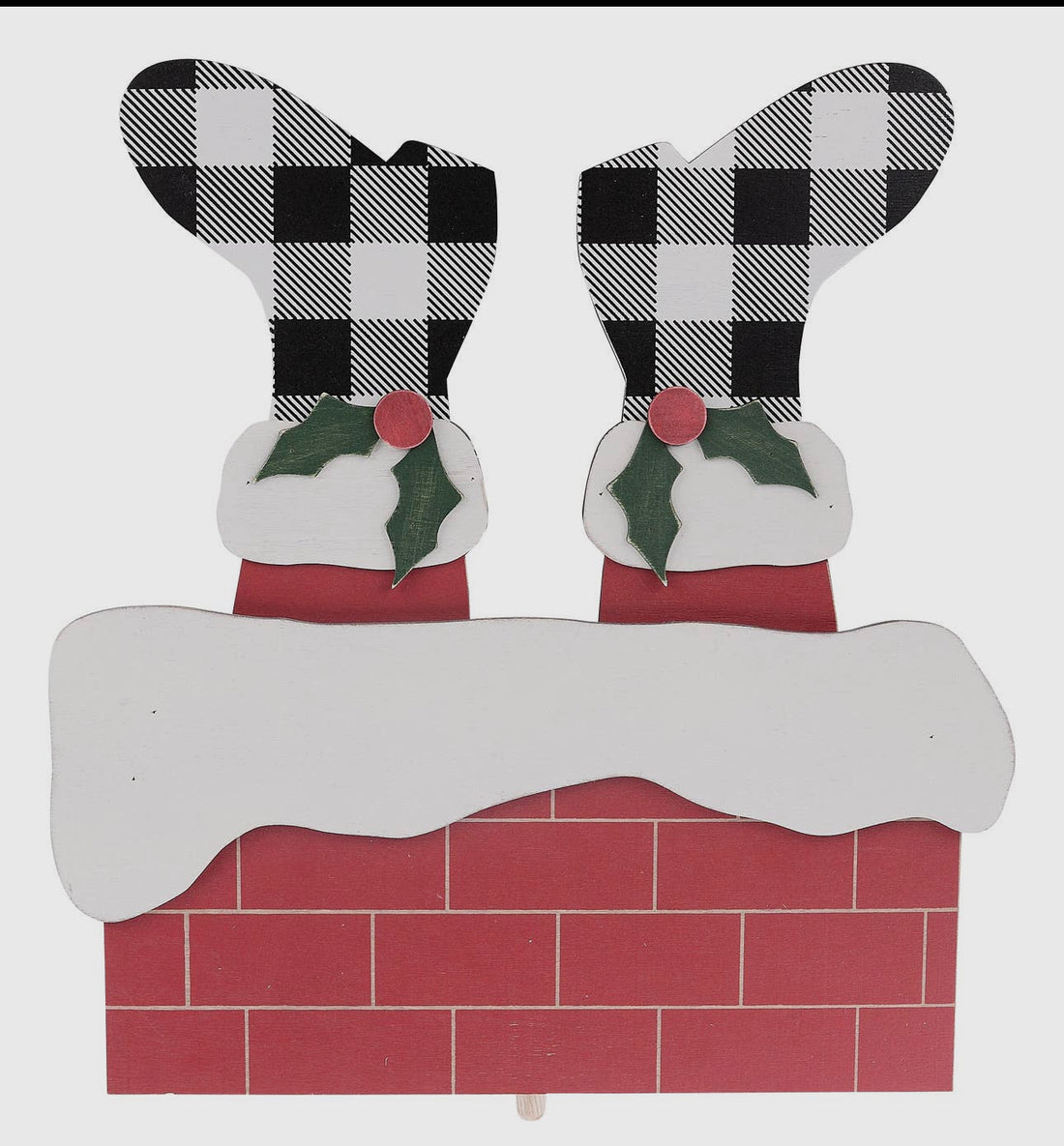 Santa Down The Chimney Topper