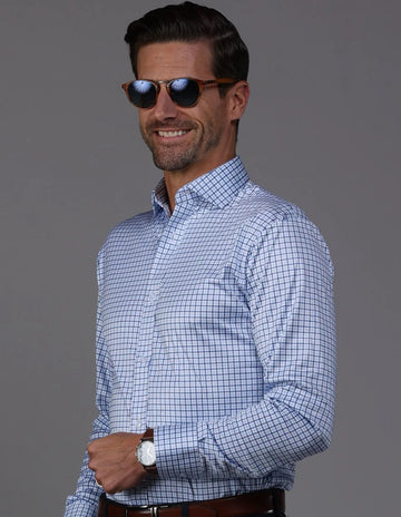 Quattro Flex Dress Shirt with Semi-Spread Collar