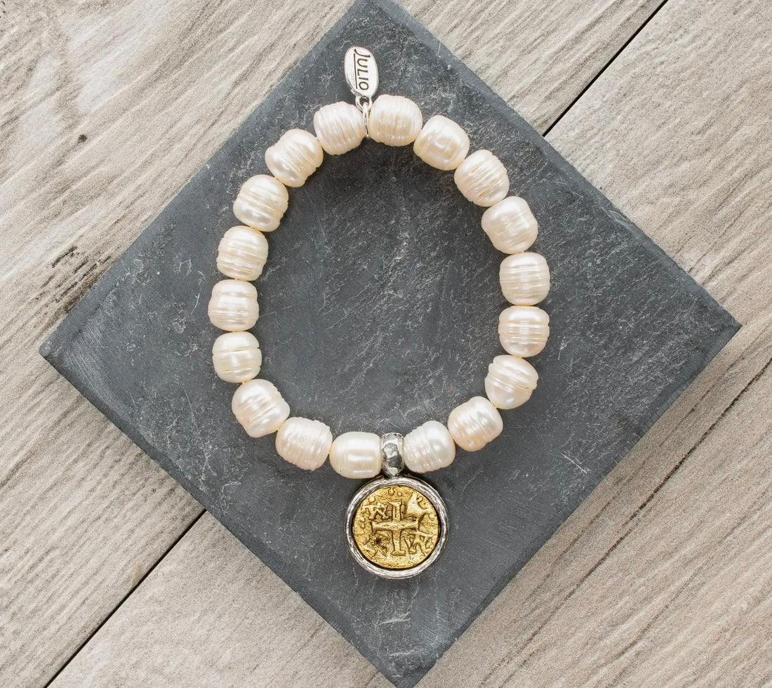 Julio Designs | Pearl & Coin Bracelet