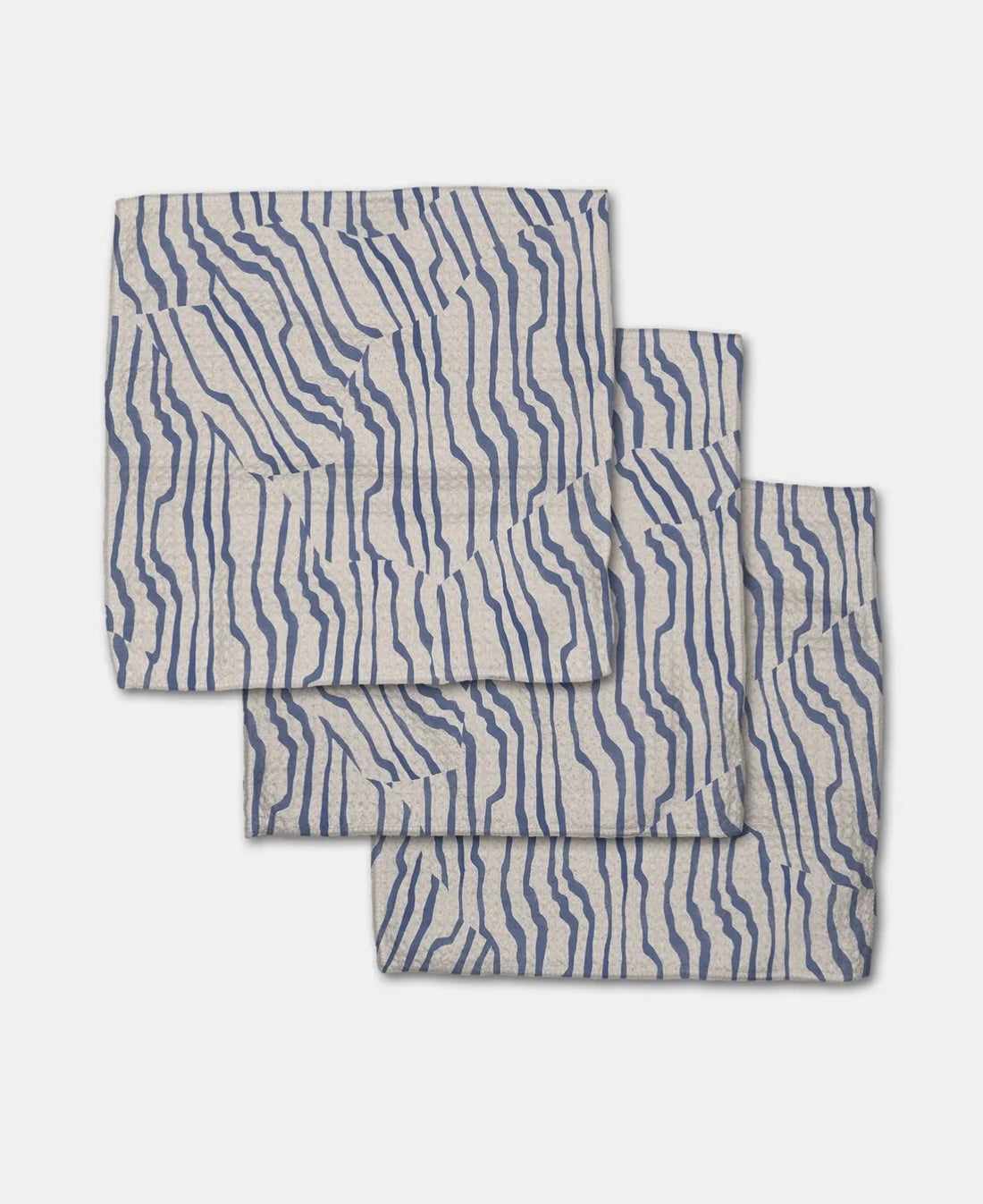 Geometry Dishcloth Set-Stripe Funk Blue