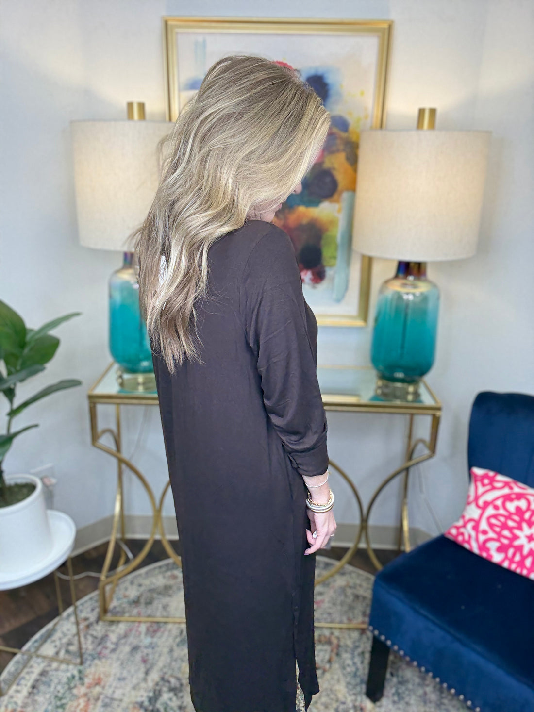 Sally Liquid Jersey Dress-Espresso