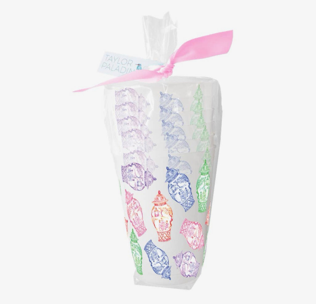 Colorful Ginger Jars Frosted Cup