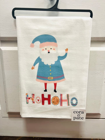 Multi Santa Tea Towel