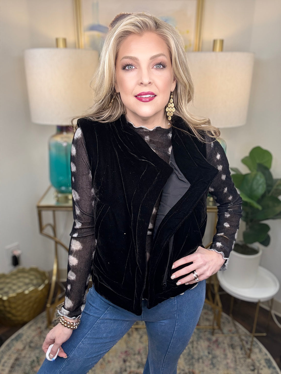 Dotted Line Layering Shirt-S-3X, 2 Colors!