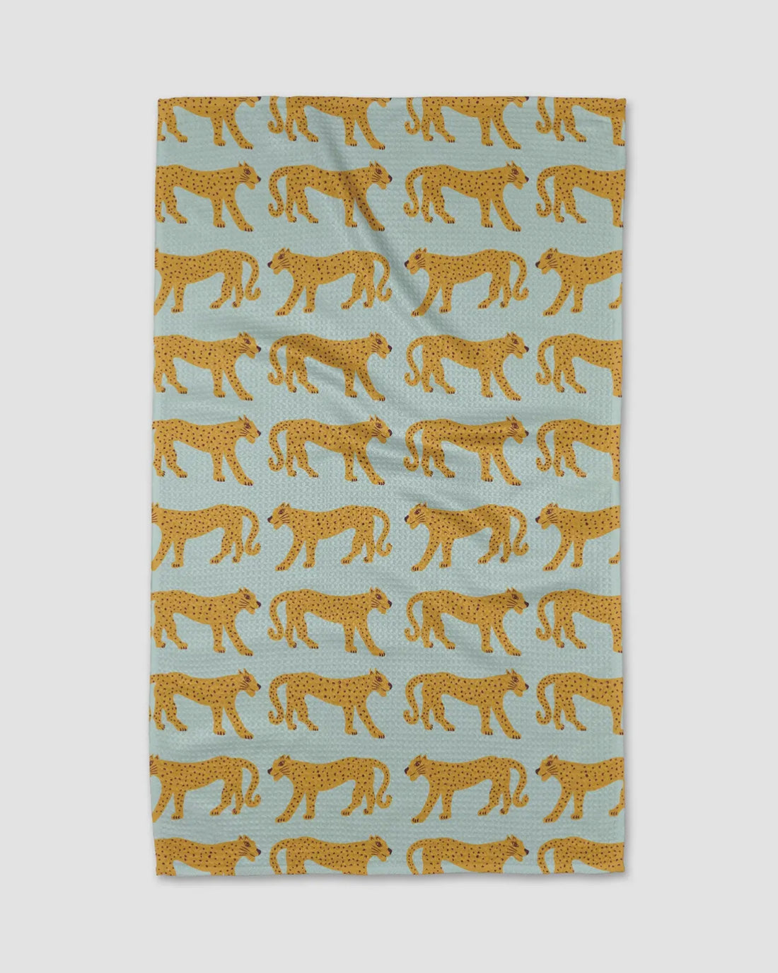 Geometry Walking Cheetah Tea Towel