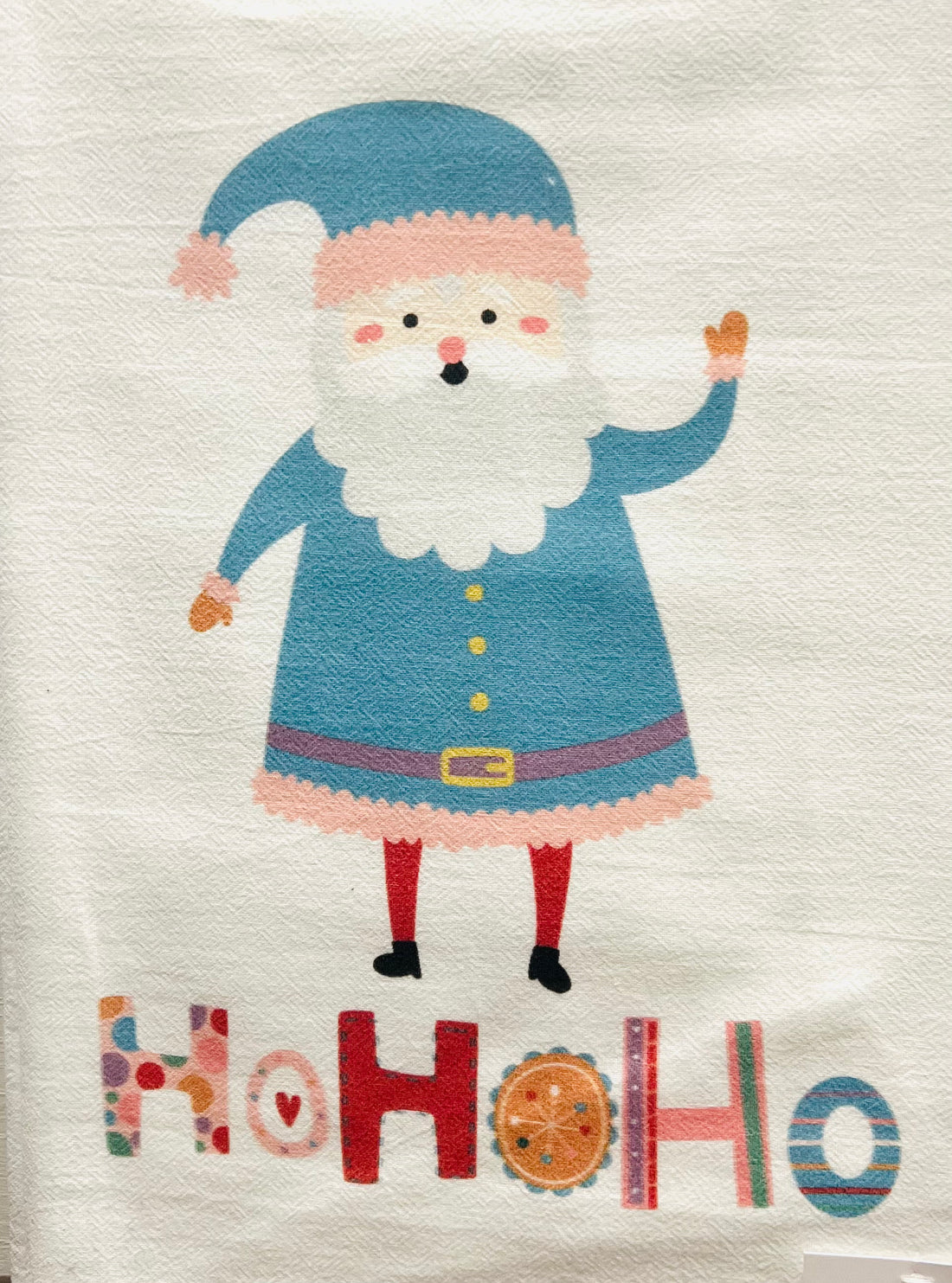 Multi Santa Tea Towel