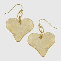 Susan Shaw | Gold Heart Earrings