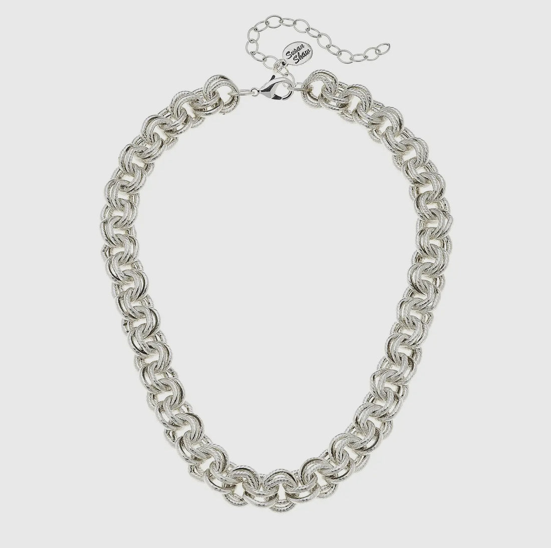Susan Shaw | Silver Double Chain Necklace
