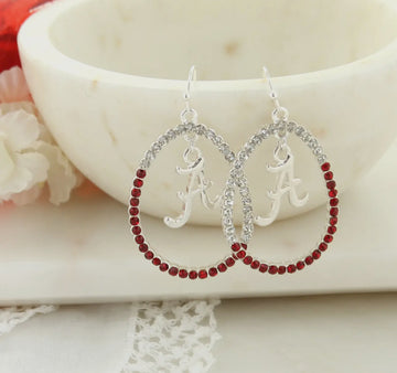 Alabama Crystal Loop Earrings