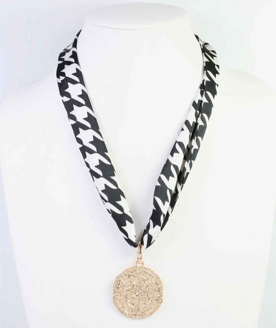 Caroline Hill | Carlton Skinny Scarf-Houndstooth