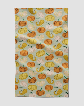 Geometry Pumpkins and Gourds Tea Towel