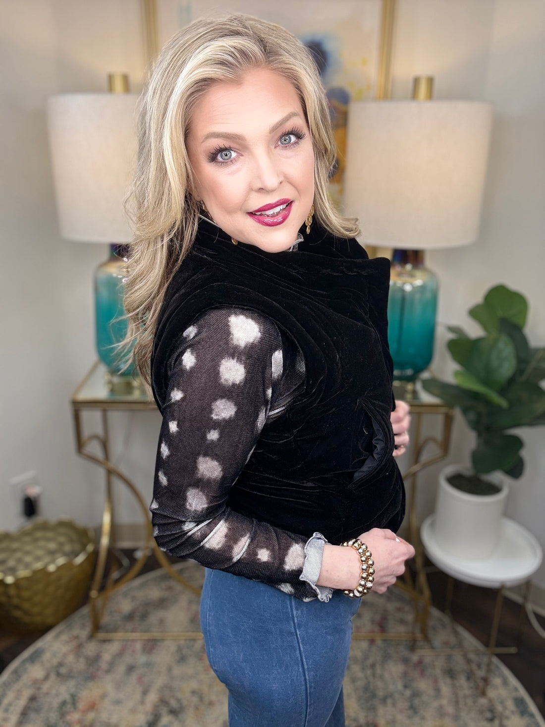 Dotted Line Layering Shirt-S-3X, 2 Colors!