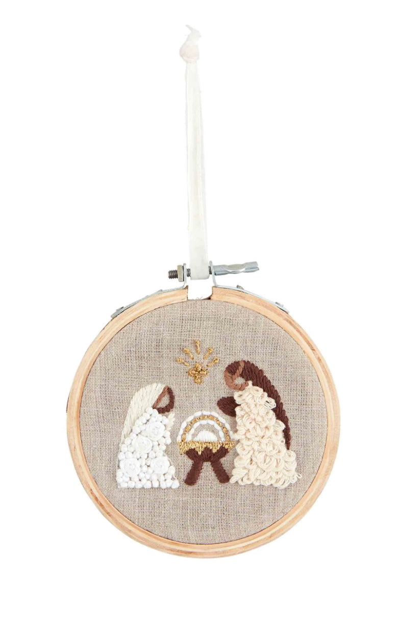 Mud Pie Embroidered Ornaments