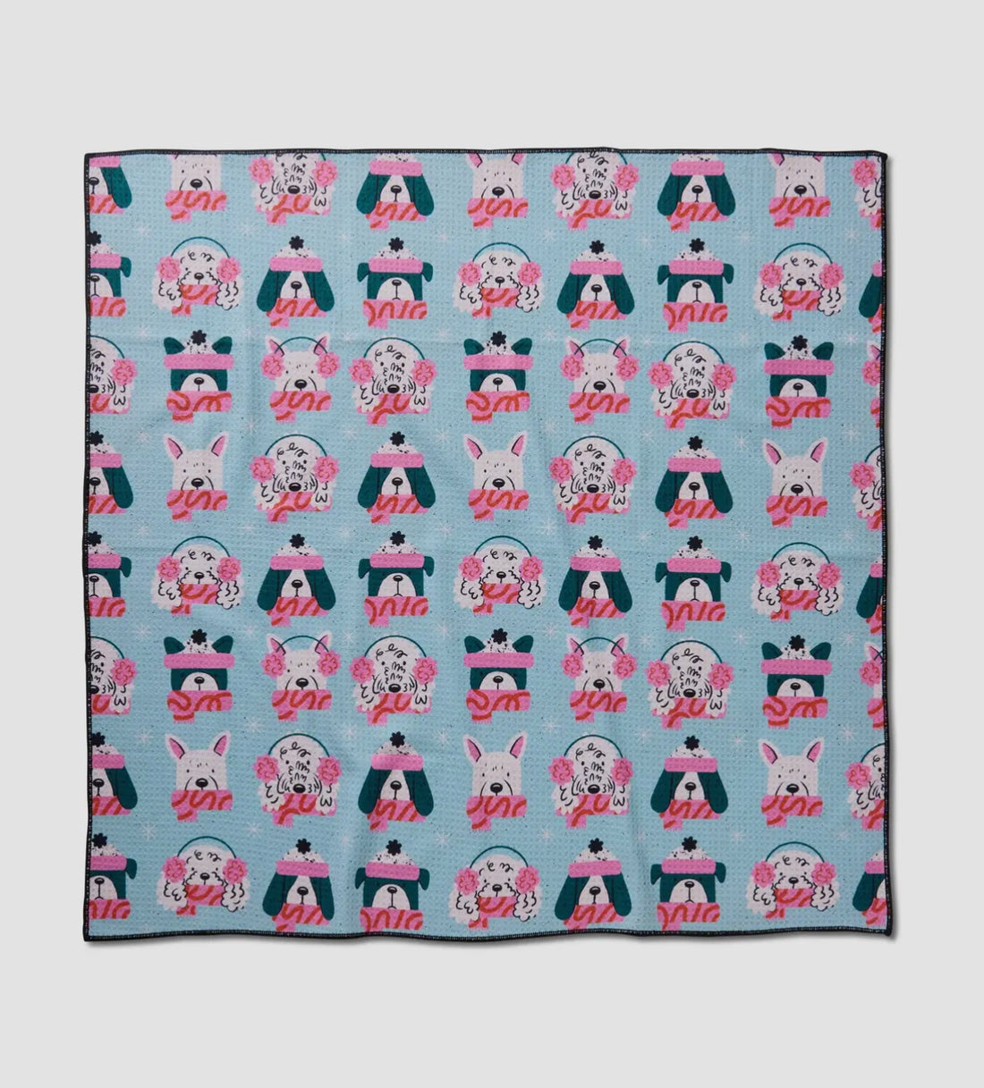 Geometry Bundled Up Pups Dog Towel