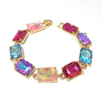 Emerald Cut Linked Bracelet-9 Colors!