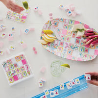 Mahjong White Scalloped Cocktail
Napkin Box Set