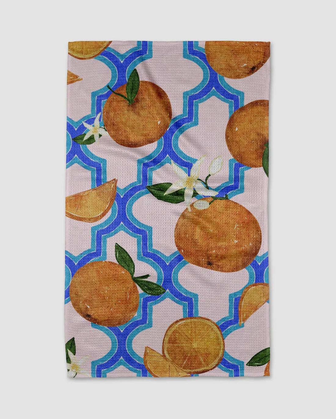 Geometry Orange Trellis Tea Towel