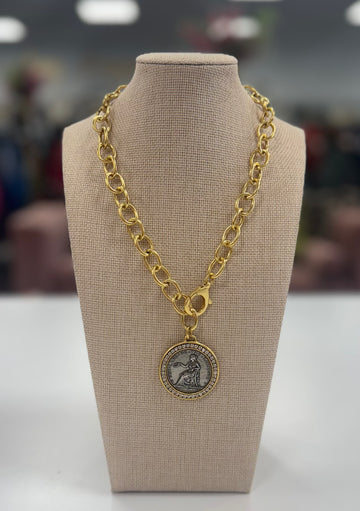 Turn Around Coin Necklace