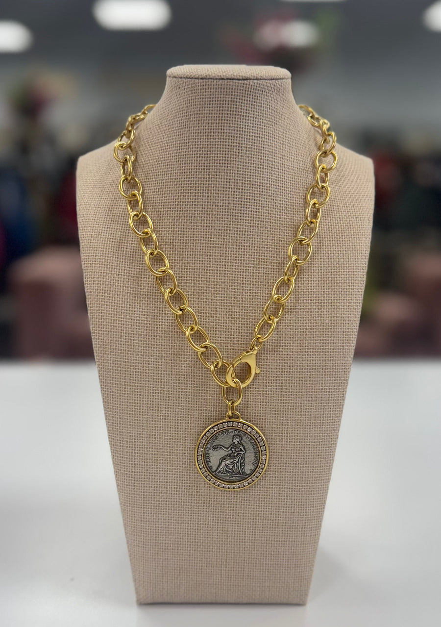 Turn Around Coin Necklace