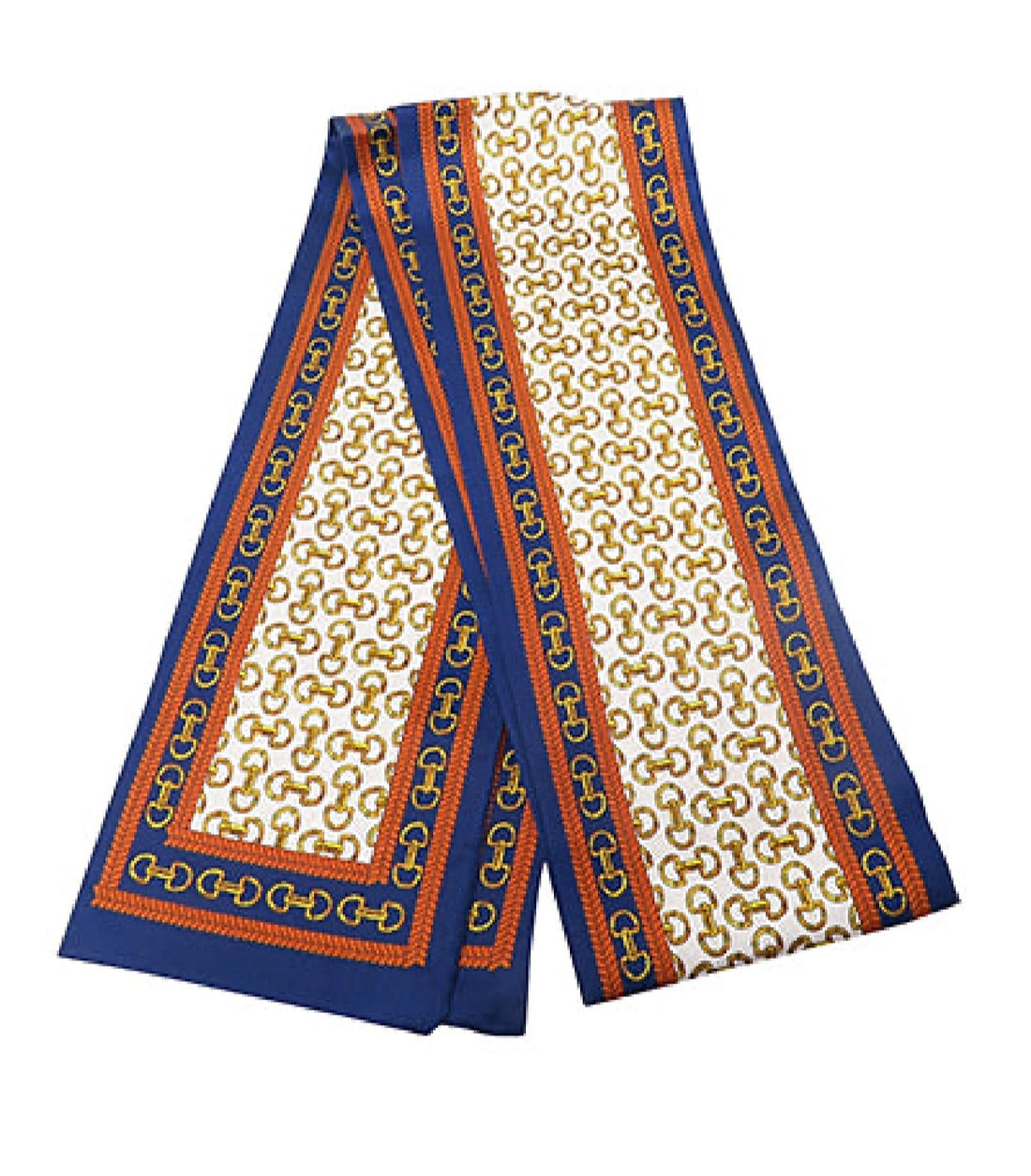 Multi Horsebit Print Narrow Scarf