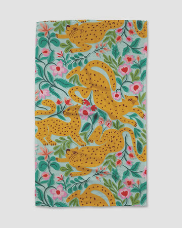 Geometry Cheetah Haven Tea Towel