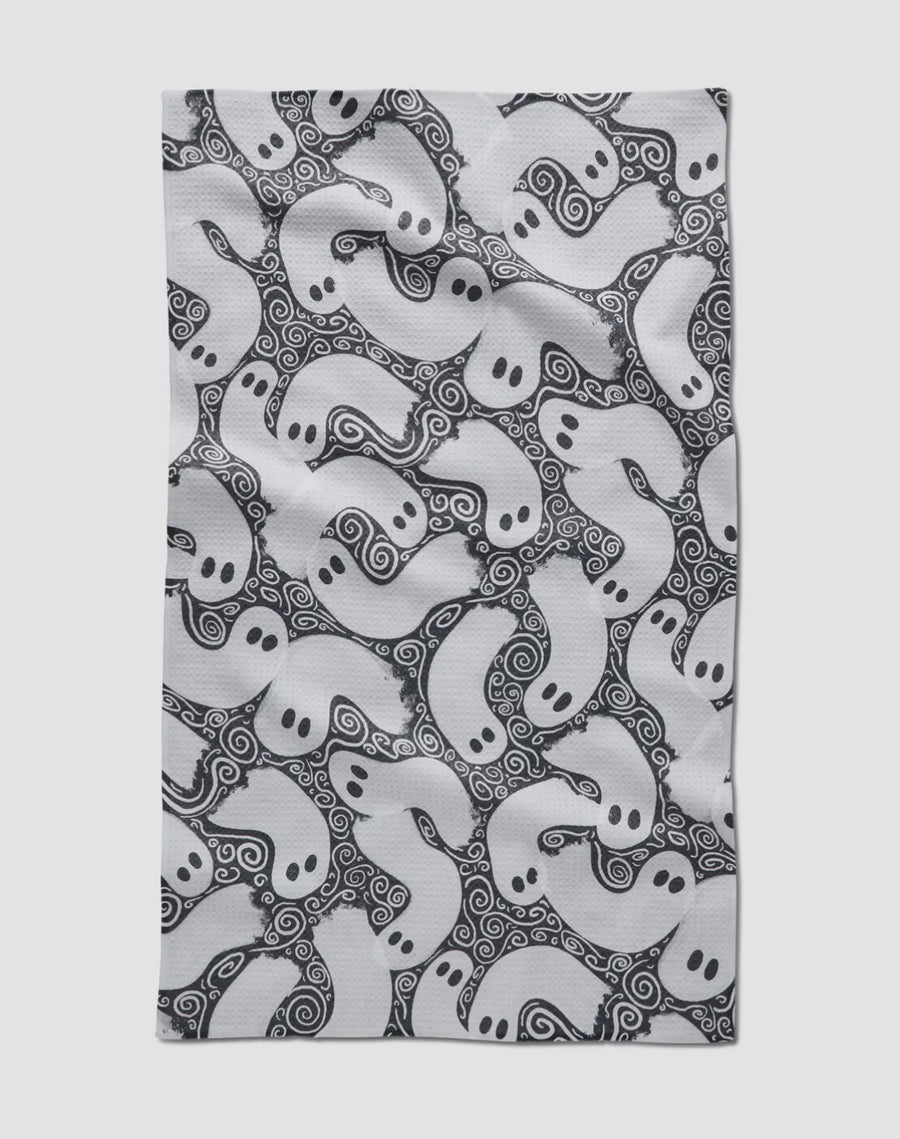 Geometry Swirling Ghosts Tea Towel