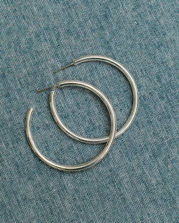 Stella Silver Shiny Hoops