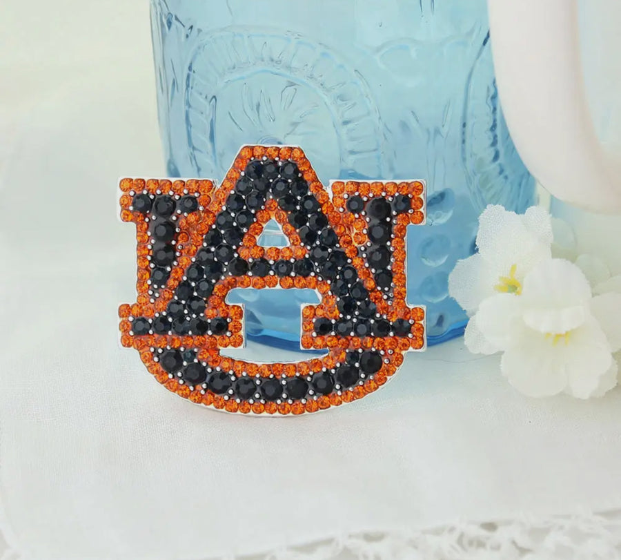 Auburn Crystal Pin