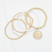 Caroline Hill | Carmen Coin Bracelet Set- Paw