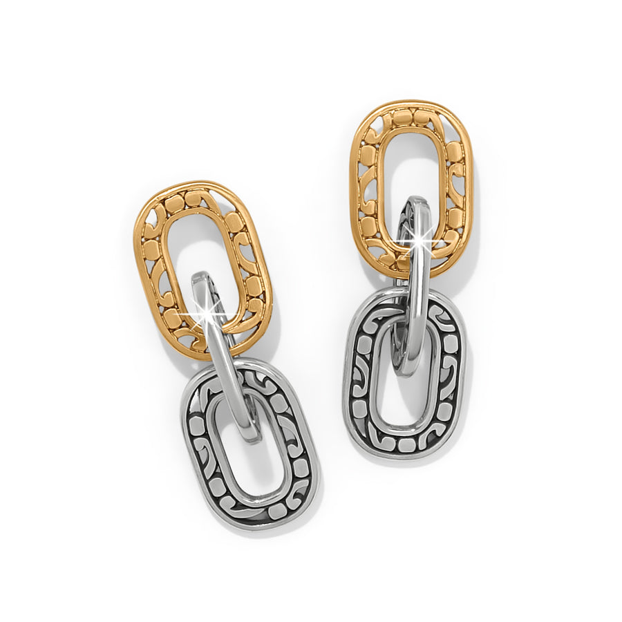 Brighton | Contempo Linx Duo Two Tone Post Drop Earrings
