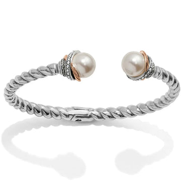 Brighton | Neptune's Rings Pearl Open Hinged Bangle