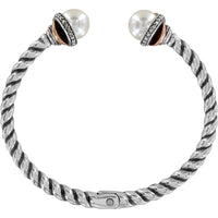 Brighton | Neptune's Rings Pearl Open Hinged Bangle