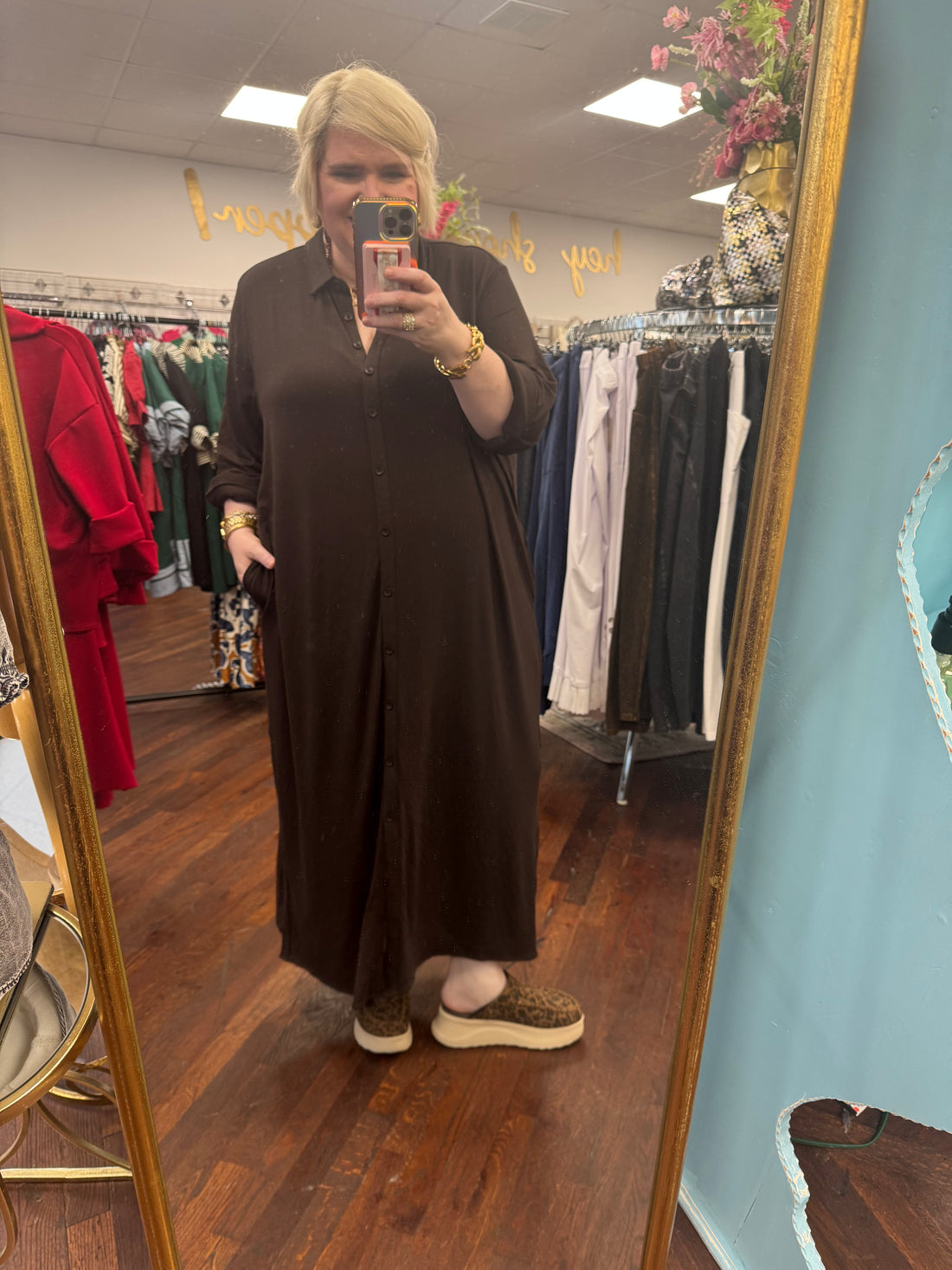 Sally Liquid Jersey Dress-Espresso