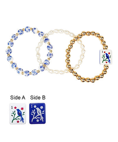 Mahjong Beaded Bracelet-2 Colors!