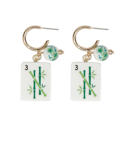 Mahjong Colorful Earrings-2 Colors