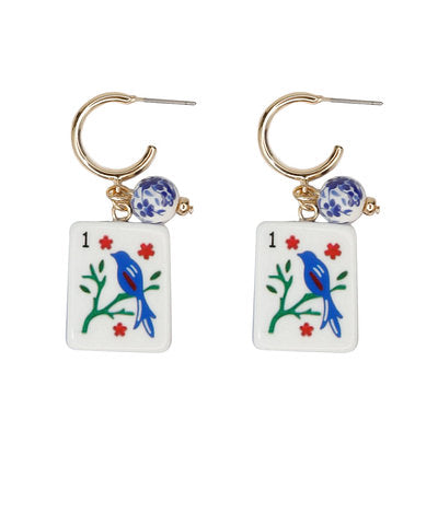 Mahjong Colorful Earrings-2 Colors
